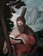Lucas van Leyden Der heilige Andreas in Halbfigur oil on canvas